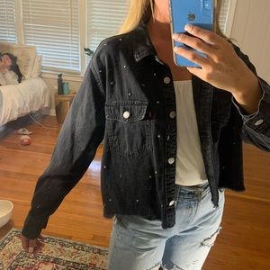 Studded Black Levi Denim Jacket